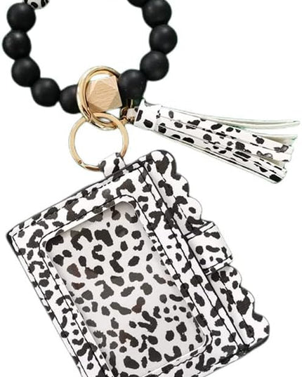 Wristlet Keychain for Women Silicone Key Ring Bracelet Wristlet Wallet Bracelet Keychain Card Holder Keyring