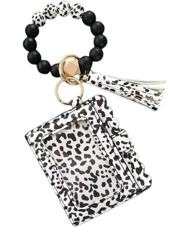Wristlet Keychain for Women Silicone Key Ring Bracelet Wristlet Wallet Bracelet Keychain Card Holder Keyring