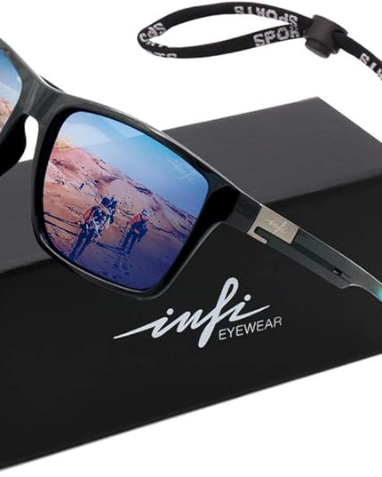 INFI Fishing Polarized Sunglasses for Men Driving Running Golf Sports Glasses Square UV Protection Designer Style Unisex