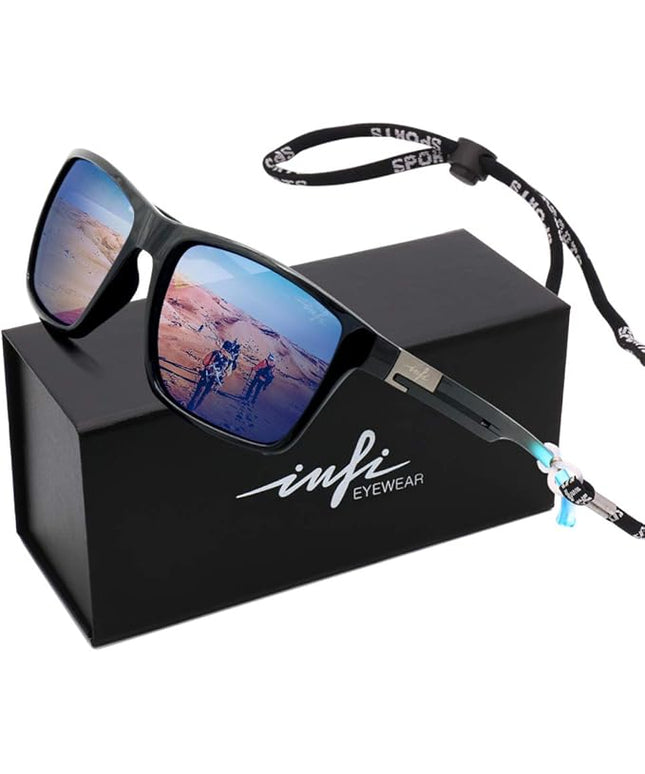 INFI Fishing Polarized Sunglasses for Men Driving Running Golf Sports Glasses Square UV Protection Designer Style Unisex
