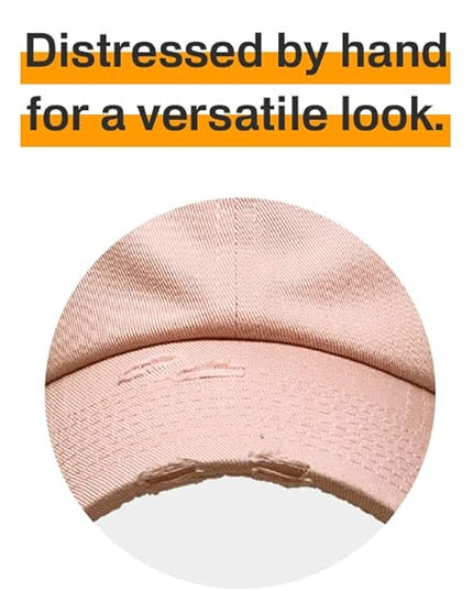 KBETHOS Vintage Washed Distressed Cotton Dad Hat Baseball Cap Adjustable Polo Trucker Unisex Style Headwear