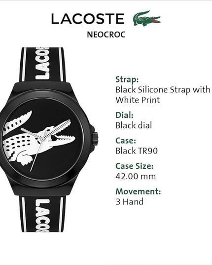 Lacoste Neocroc Men's Quartz Watch - Multicolor Statement Timepiece