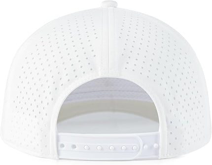 BOTVELA Men Adjustable Snapback Baseball Cap Vented Performance Laser Cut Mesh Hat