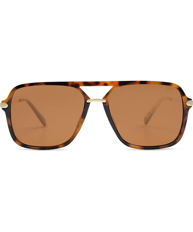 SOJOS Sunglasses for Women & Men, Square, Retro, Polarized Lens, Trendy Aviator, 90s Shades