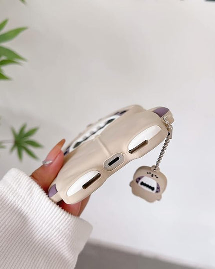 Case Compatible with iPhone 16 Pro Max,Cute 3D Kawaii Funny Sweater Shark Cartoon Cover with Keychain Soft Silicone Gel Drop Protector Women Girls
