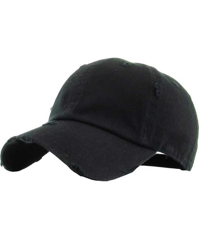 KBETHOS Vintage Washed Distressed Cotton Dad Hat Baseball Cap Adjustable Polo Trucker Unisex Style Headwear