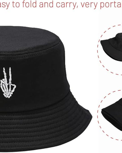 Cotton Bucket Hat for Women Men Summer Travel Sun Beach Bucket Cap, Unisex Outdoor Fisherman Hat