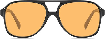 YDAOWKN Retro Aviator Sunglasses for Women Mens Large Frame Classic Vintage 70s Sun Glasses Aviators