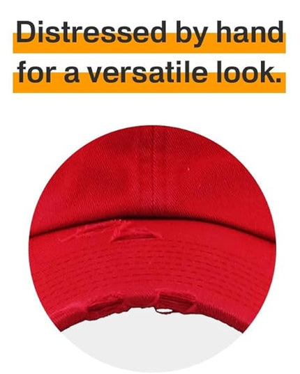 KBETHOS Vintage Washed Distressed Cotton Dad Hat Baseball Cap Adjustable Polo Trucker Unisex Style Headwear