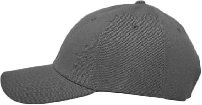Glory Max Plain Baseball Cap Hook & Loop Strap Adjustable Solid Blank Curved Visor Hat
