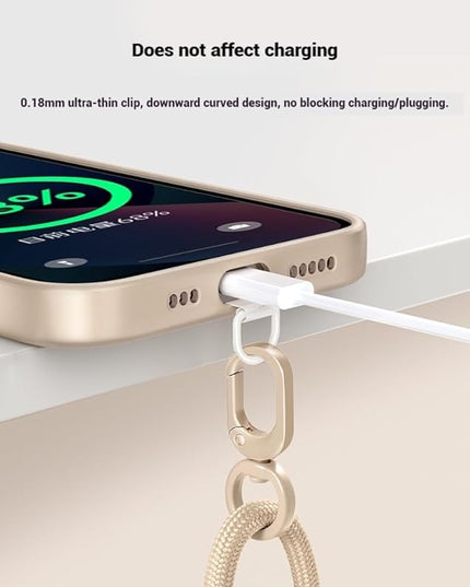 Phone Lanyard Premium Cell Phone Strap Crossbody with Stainless Steel Tether Tab Wide Comfort Strap with Adjustable Zinc Alloy Buckle Anti-Loss Universal for All Phones Keys Cards Travel Outdoor Beige