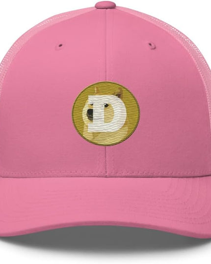 Dogecoin Crypto Embroidered Logo Trucker Cap