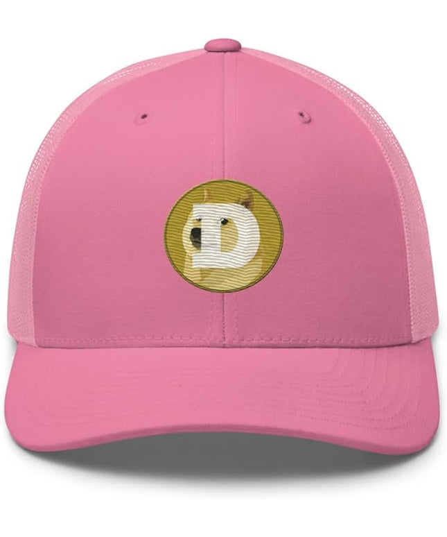 Dogecoin Crypto Embroidered Logo Trucker Cap