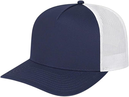 Cap America i3039 Classic 5 Panel Mid Profile Structured Trucker Mesh Back Cap w/ & Adjustable Snapback