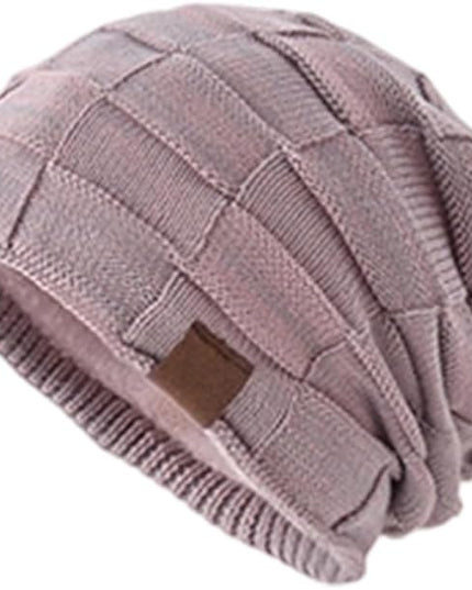 Beanie for Men and Women, Cuffed Knitted Fleece Lined Soft Warm Running Cycling Ski Hats Stocking Beanies Skull Cap
