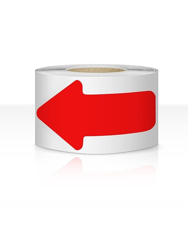 Arrow Floor Sign Tape 2"4" Marking Sticker 200 PCS Decal Tape Red