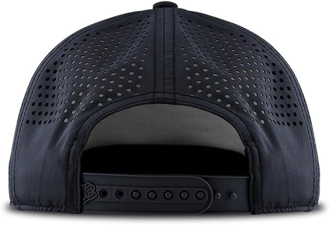 Branded Bills Nevada Stealth PVC Curved 5 Panel Rope, Snapback Closure, Lightweight, Comfortable Baseball Cap