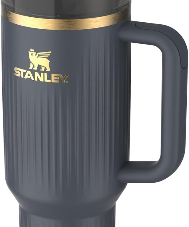 STANLEY Quencher H2.0 Tumbler with Handle and Straw 40 oz | Flowstate 3-Position Lid | Cup Holder Compatible for Travel | Insulated Stainless Steel Cup | BPA-Free | Fluted Twilight