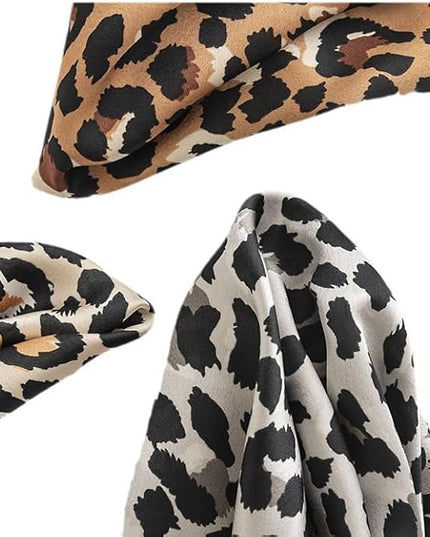 MINIDORA Satin Scarves for Women 27.5 × 27.5 inches Medium Square Elegant Silk Feeling Head Scarf