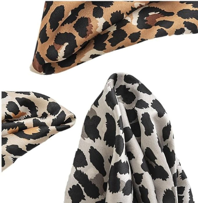 MINIDORA Satin Scarves for Women 27.5 × 27.5 inches Medium Square Elegant Silk Feeling Head Scarf