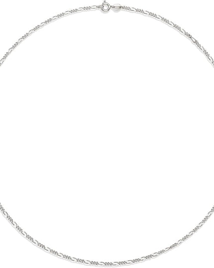 Amazon Essentials 14k Gold or Sterling Silver Plated Figaro Chain Necklace