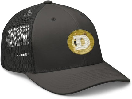 Dogecoin Crypto Embroidered Logo Trucker Cap