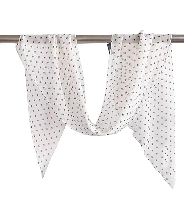JERLA Women 100% Mulberry silk Scarf Long Large Lightweight Scarves Fashion Women Soft polka dot Print Neckerchief