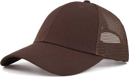 TSSGBL Classic Mesh Trucker Hat, Small & OSFM & XXL Options, Men Women Basic Adjustable Snapback Plain Blank Baseball Cap