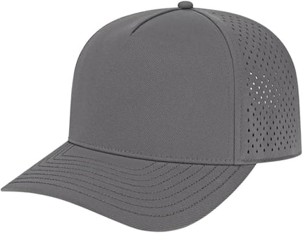 Cap America i8540 Premium Water-Resistant Perforated Medium Profile 5-Panel Cap w/UV Guard & Adjustable Snapback