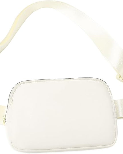 Belt Bag for Women, Cross Body Fanny Pack Fashion Waist Packs Everywhere Belt Bag with Adjustable Strap Gifts for Teen Girls Women Men (White)