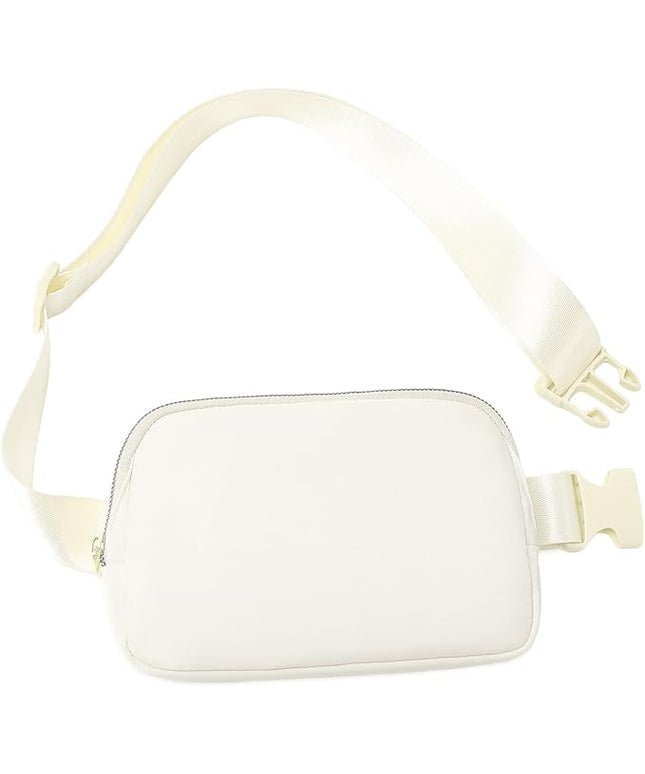 Belt Bag for Women, Cross Body Fanny Pack Fashion Waist Packs Everywhere Belt Bag with Adjustable Strap Gifts for Teen Girls Women Men (White)