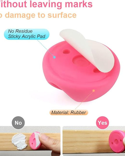 Shintop Cable Clips, Desk Cable Drop, Desk Wire Clips for All Your Computer, Electrical, Charging or Mouse Cord (Colorful,6pcs)