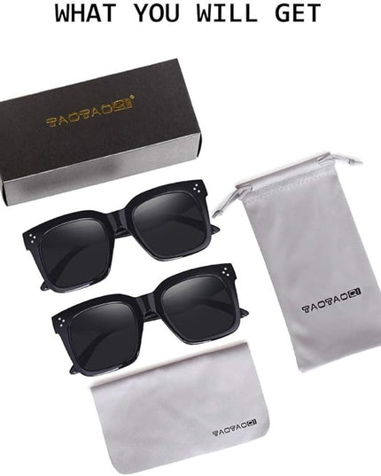 Vintage Women Oversized Sunglasses Designer Luxury Square Sun Glasses UV400 Protection Flat Lens