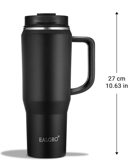 40 oz Tumbler with Handle, Insulated Tumblers with Lid and Straw, Large Metal Sports Water Bottle Jug, Thermal Stainless Steel Travel Coffee Mug Cup, Raspberry