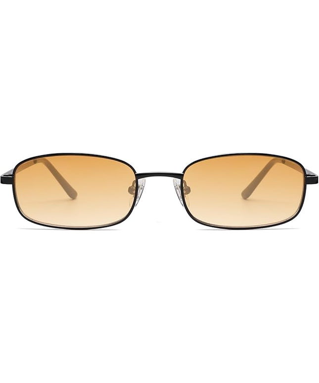 SOJOS Small Trendy Rectangle Sunglasses Womens Mens, Retro 80s 90s Y2k Chic Narrow Thin Skinny Sunnies SJ1187