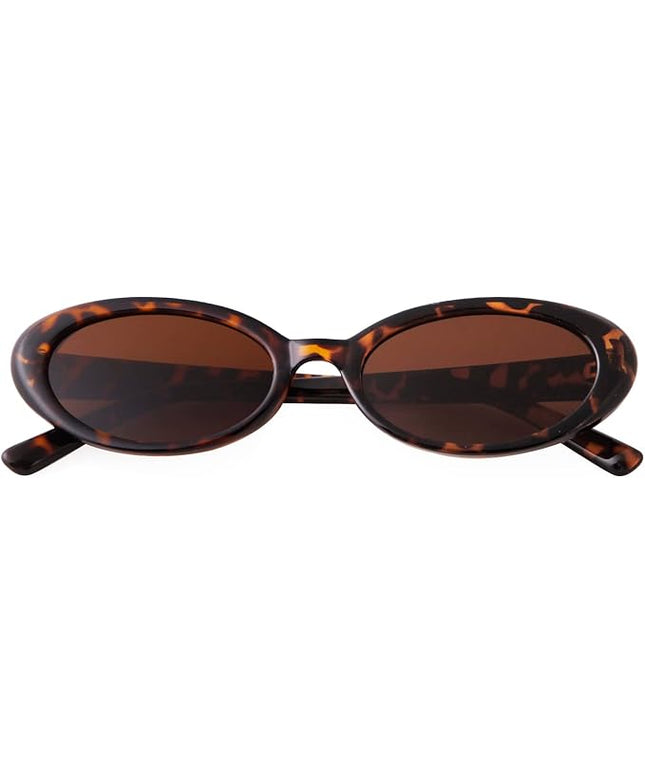90s Sunglasses for Women Men Retro Small Oval Sunglasses