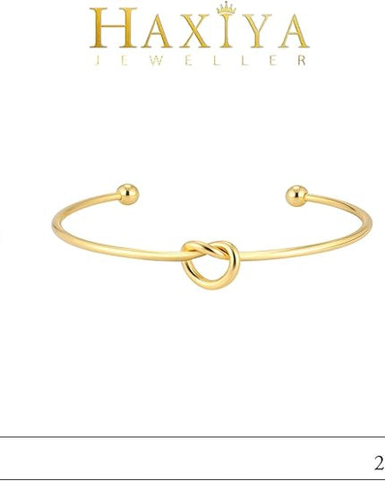 18K Gold Plated Bracelets for Women Dainty Gold Bangle Cuff Bracelets Non Tarnish Love Friendship Jewelry Gifts