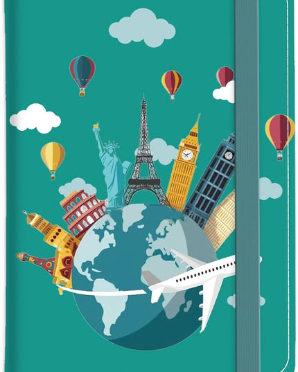 PU Leather Passport Holder Cover 5.9×4.3 Inch with Credit Card Slot and Boarding Pass Slot Combo Blocking Passport Holder Wallet Cover Case for Travel Boarding Essentials (Landmarks)