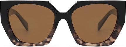 SOJOS Large Oversized Polarized Sunglasses for Women, Big Designer Womens Trendy Square Shades SJ2205