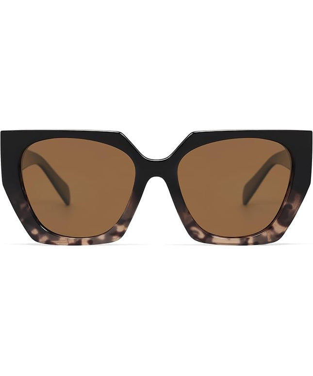 SOJOS Large Oversized Polarized Sunglasses for Women, Big Designer Womens Trendy Square Shades SJ2205