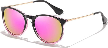 CHBP Polarized Sunglasses for Women Men - Trendy 2025 Vintage Classic Retro Round Mirrored Lens Designer Style
