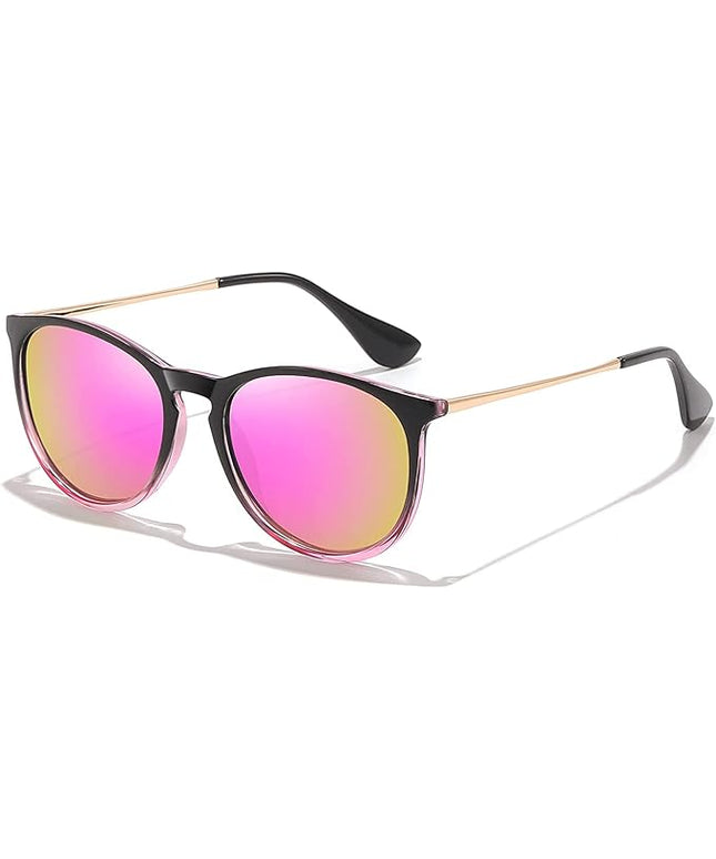 CHBP Polarized Sunglasses for Women Men - Trendy 2025 Vintage Classic Retro Round Mirrored Lens Designer Style