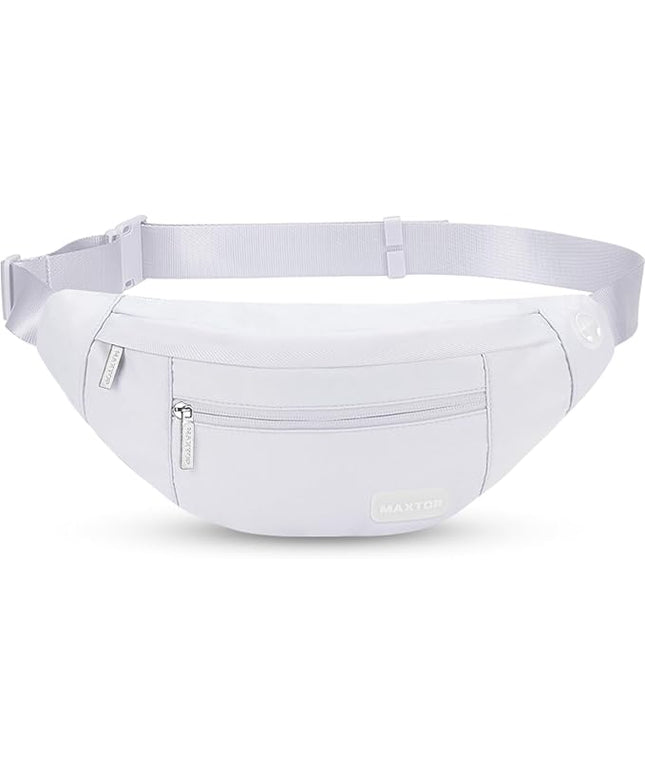MAXTOP Large Crossbody Fanny Pack with 4-Zipper Pockets,Gifts for Enjoy Sports Festival Workout Traveling Running Casual Hands-Free Wallets Waist Pack Phone Bag Carrying All Phones