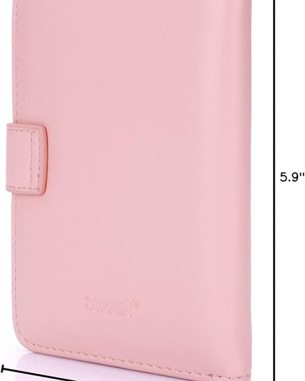 ZOPPEN Passport Holder Women, Passport Cover Travel Wallet Rfid Blocking Passport Wallet Cover Case Travel Essentials Document Organizer, Pink