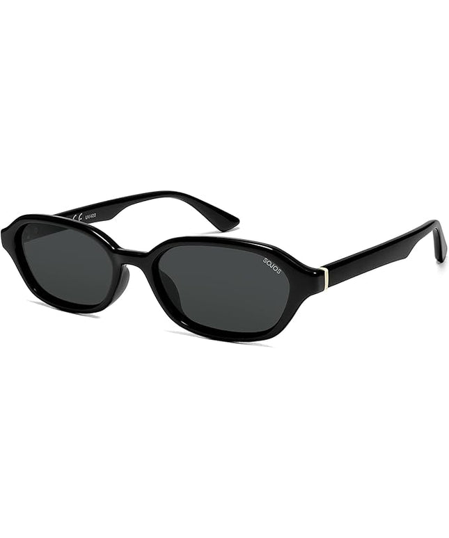 SOJOS Retro Rectangle Polarized Sunglasses for Women Men Trendy Hexagon Narrow Chic Y2K Sunnies SJ2629