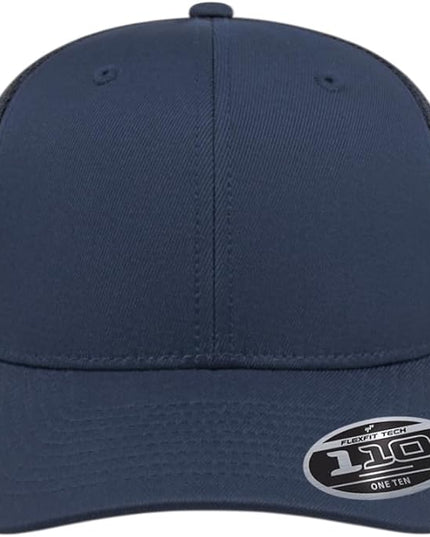 Cap America i8502 Flexfit 110 Premium Mid Profile 6-Panel Mesh Back Trucker Cap Hat w/UV Guard & Adjustable Snapback