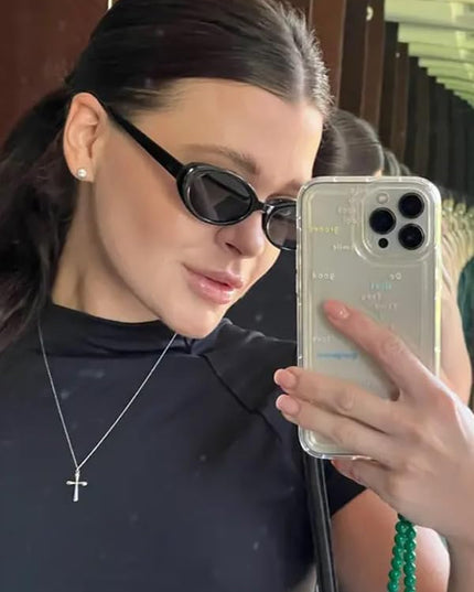 90s Sunglasses for Women Men Retro Small Oval Sunglasses