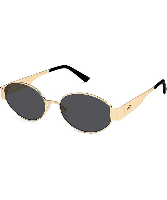 SOJOS Retro Oval Sunglasses for Women Trendy Classic Shades UV400 Protection SJ1256