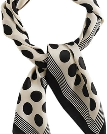 MINIDORA Satin Scarves for Women 27.5 × 27.5 inches Medium Square Elegant Silk Feeling Head Scarf