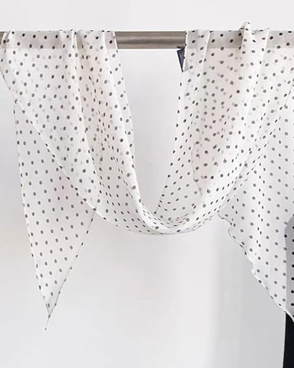 JERLA Women 100% Mulberry silk Scarf Long Large Lightweight Scarves Fashion Women Soft polka dot Print Neckerchief